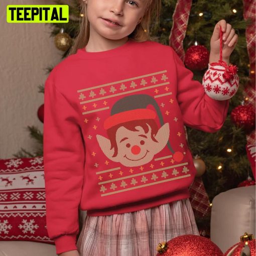 Green Pattern Xmas Elf Ugly Unisex Sweatshirt