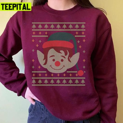 Green Pattern Xmas Elf Ugly Unisex Sweatshirt