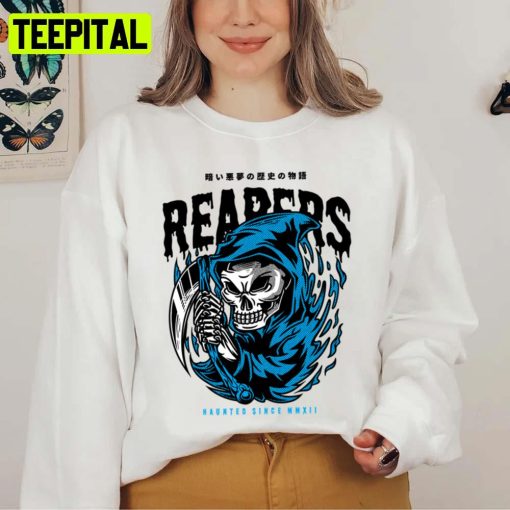 Grim Reaper Design Halloween Illustration Unisex Sweatshirt