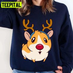 Guinea Pig With Antlers Christmas Reindeer Unisex Sweatshirt