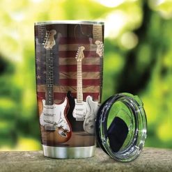 Guitar Electric Guitar American Flag Stainless Steel Cup