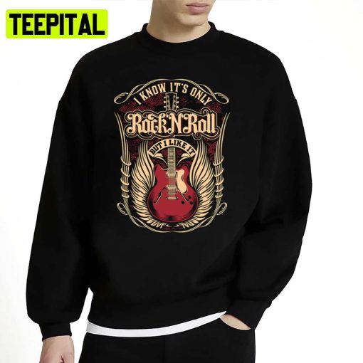 Guitar Red Logo Rock N Roll Unisex Sweatshirt