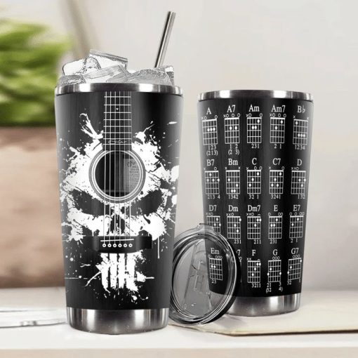 Guitar Skull Stainless Steel Cup