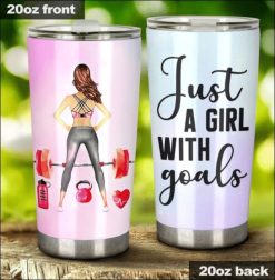 Gymer Just A Girl With Goals Stainless Steel Cup