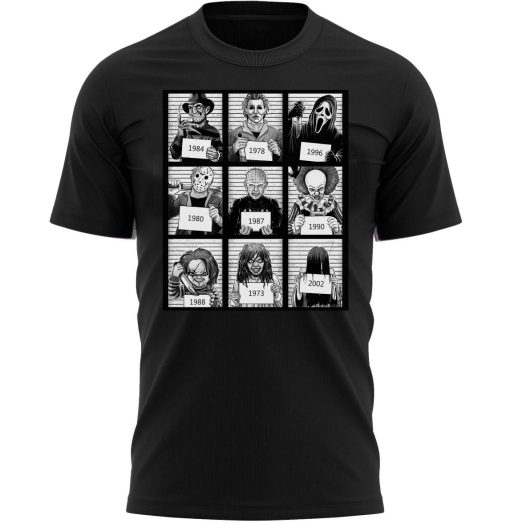 Halloween Movie Mug Shots T-Shirt