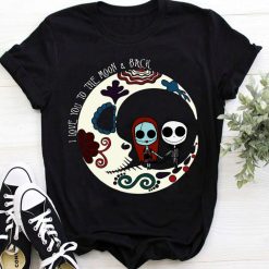 Halloween Party Jack Skellington And Sally Nightmare Before Christmas T-Shirt