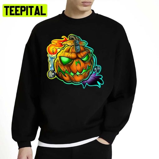 Halloween Scary Pumpkin Head It’s Time Unisex Sweatshirt