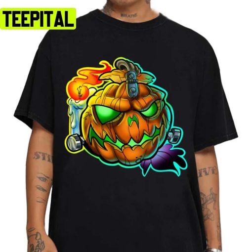 Halloween Scary Pumpkin Head It’s Time Unisex Sweatshirt