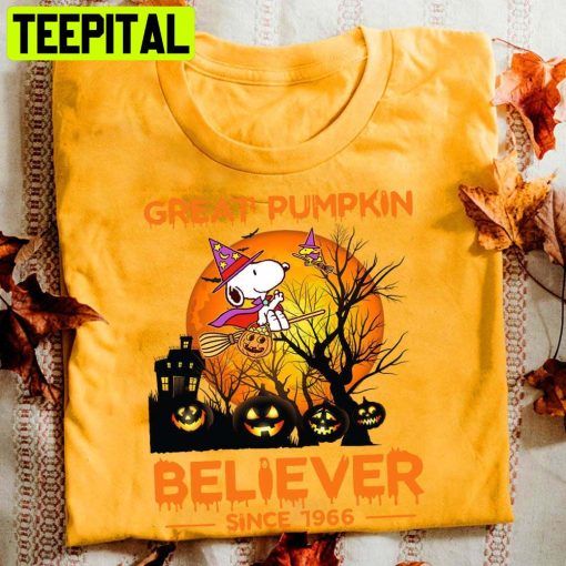 Halloween Snoopy Great Pumpkin Believer Since 1966 Trending Unisex Shirt