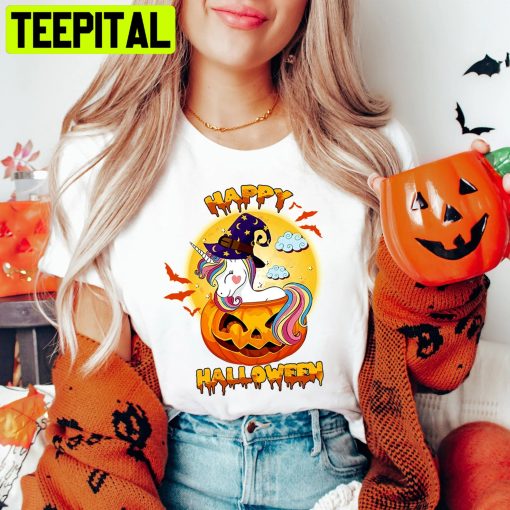 Halloween Unicorn Pumpkin Trending Unisex Shirt