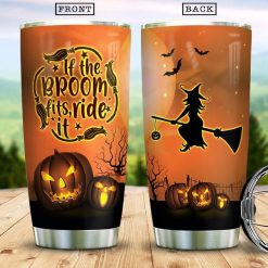 Halloween Witchs Brooms Quotes Stainless Steel Cup