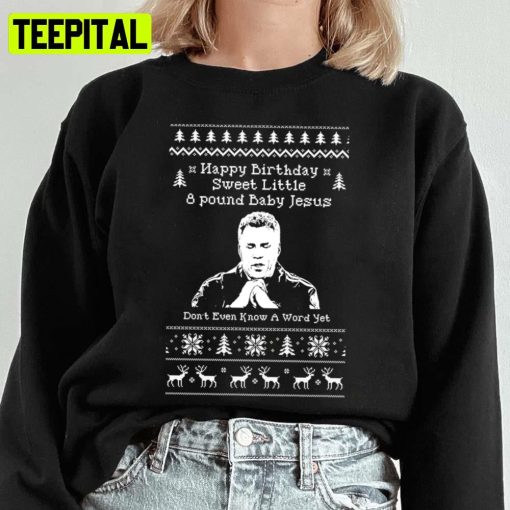 Happy Birthday Jesus Knit Pattern Ugly Unisex Sweatshirt