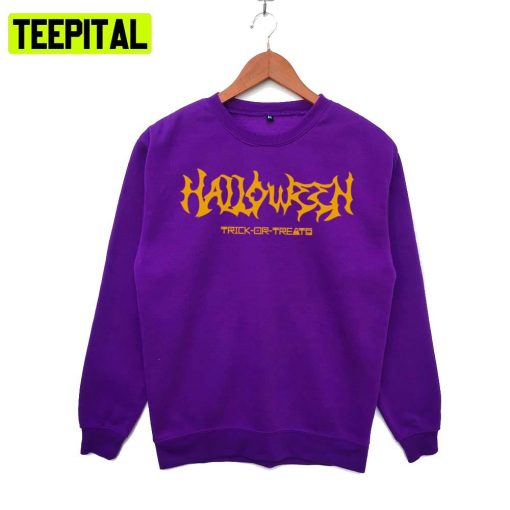 Happy Halloween Trick Or Treats Text Illustration Hoodie