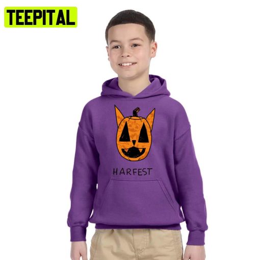 Harfest Pumpkin Night In The Woods Halloween Hoodie