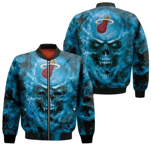 Heat Nba Fans Skull Bomber Jacket