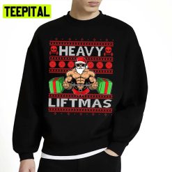 Heavy Liftmas Gym Design Knit Pattern Ugly Unisex Sweatshirt