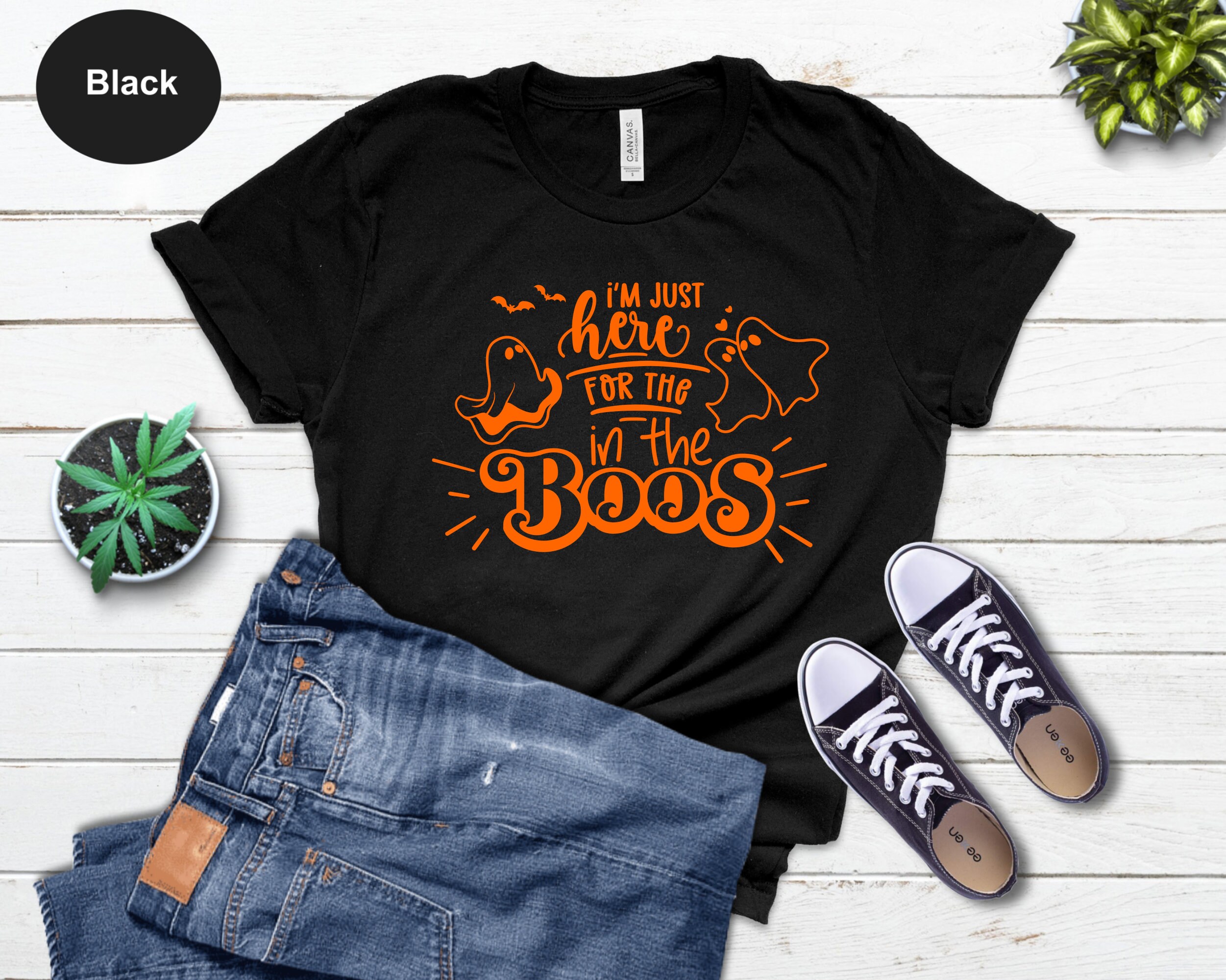 Herethe Boos I Am Herethe Drinks Funny Boo Party Ghosthim Pumpkin Halloween Unisex T-Shirt