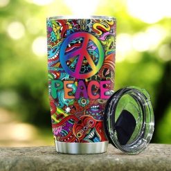 Hippie Color Pattern Stainless Steel Cup