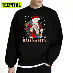 Hipster Rock Santa Claus Tattoo Christmas Hipster Schoolhouse Rock Unisex Sweatshirt