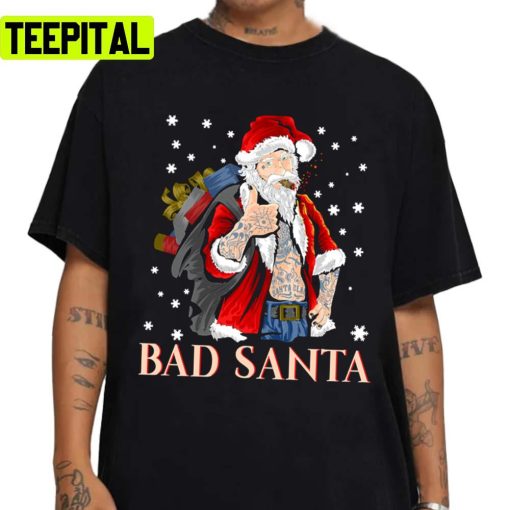 Hipster Rock Santa Claus Tattoo Christmas Hipster Schoolhouse Rock Unisex Sweatshirt