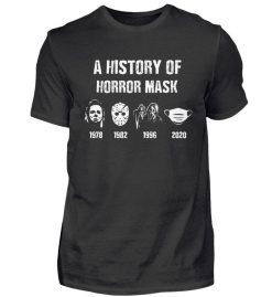 History of Horror Mask Mens Halloween Shirt