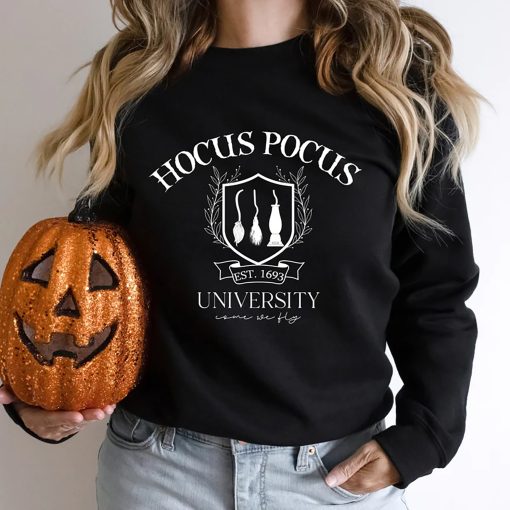 Hocus Pocus University Est 1693 Sanderson Sisters Witch Pumpkin Halloween Unisex Sweatshirt