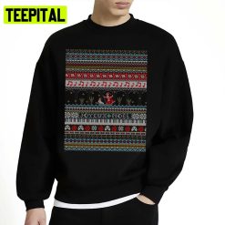 Holiday Graphic Knit Pattern Ugly Unisex Sweatshirt