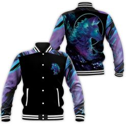 Holographic Wolf 3d Baseball Jacket