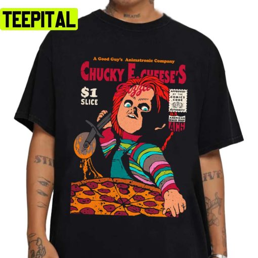 Horror Art Chucky’s Pizza Halloween Graphic Unisex Sweatshirt