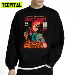 Horror Art Chucky’s Pizza Halloween Graphic Unisex Sweatshirt