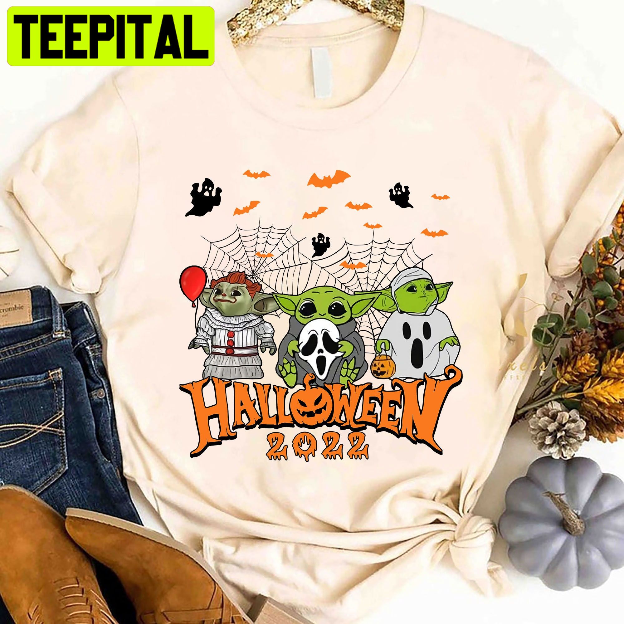 Horror Killer Style Baby Yoda HalloweenTrending Unisex Shirt