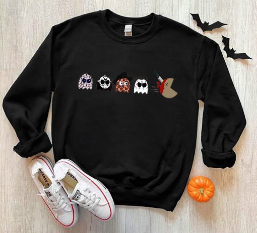 Horror Man Horror Movie Pac Man Pac Man Pumpkin Halloween Unisex Sweatshirt