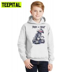 Horror Pumpkin Spooky Trick Or Treat Halloween Illustration Hoodie