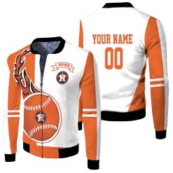 Houston Astros 3d Personalized Fleece Bomber Jacket