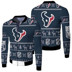 Houston Texans Nfl Ugly Sweatshirt Christmas 3d Fleece Bomber Jacket