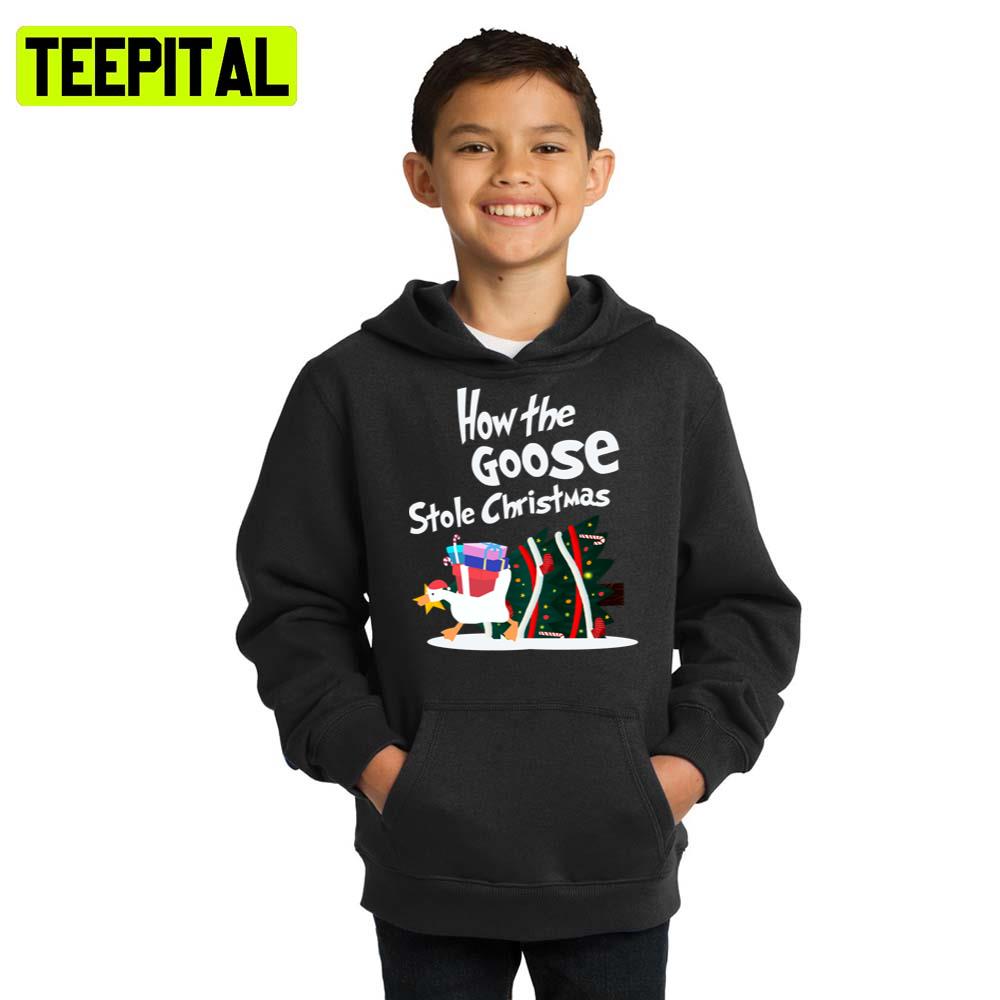 How The Goose Stole Christmas Untitled Goose Game Hoodie