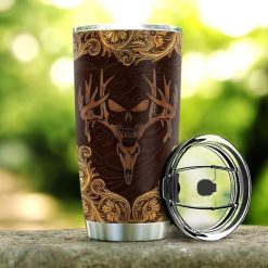 Hunting Skull Woody Style Stainless Steel Cup