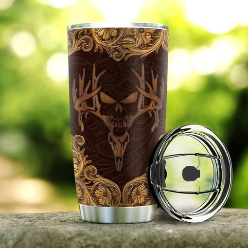 Hunting Skull Woody Style Stainless Steel Cup