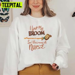 I Lost My Broom Halloween Illustration Unisex Sweatshirt