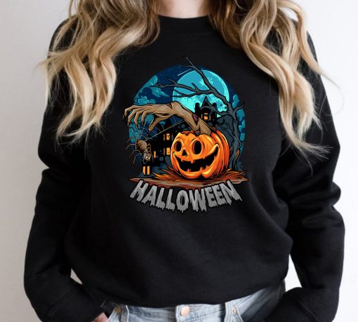 Iconic Art Spooky Season Funny Pumpkin Halloween Unisex Sweatshirt