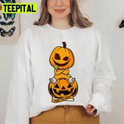 Iconic Design Of Halloween Scary Pumpkin Head Unisex Sweatshirt