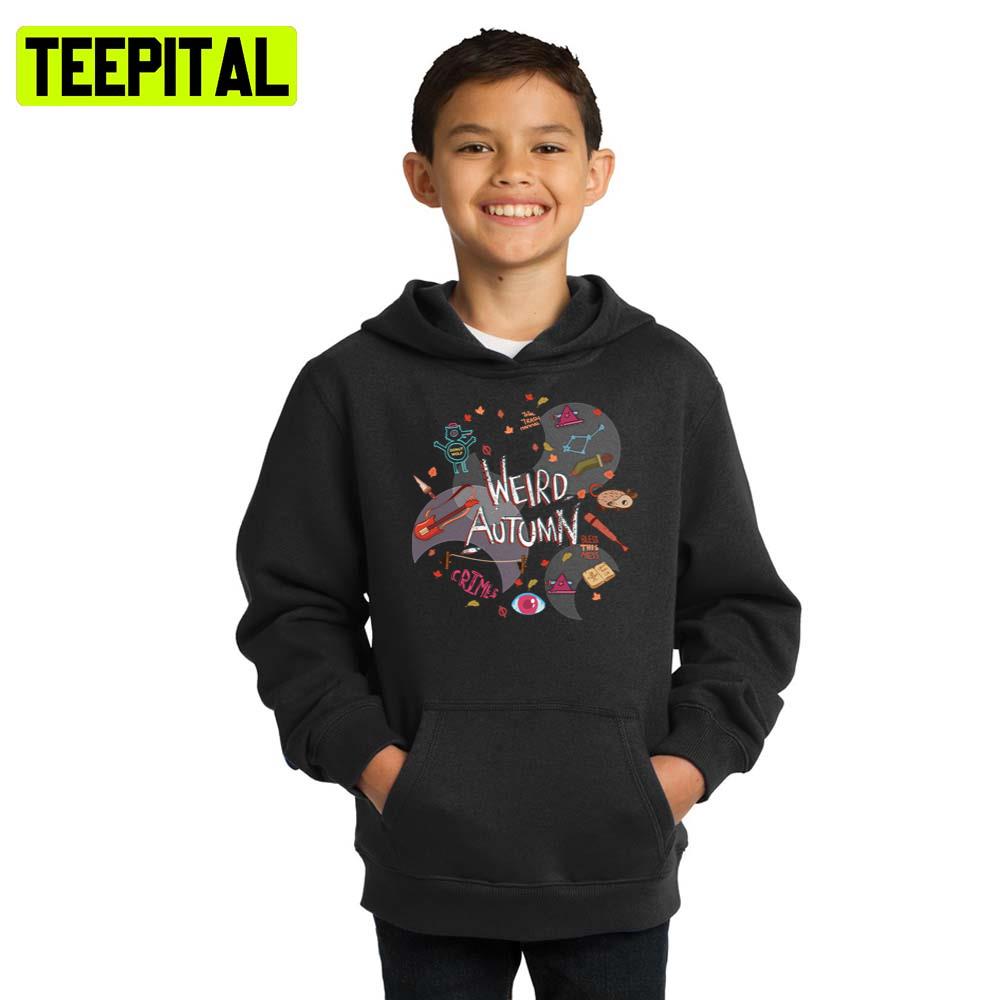 Iconic Symbols Weird Autumn Pattern Night In The Woods Hoodie
