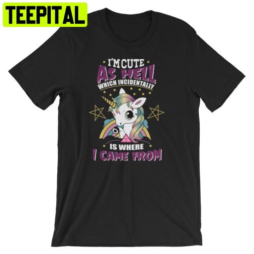 I’m Cute As Hell Majestically Evil Unicorn Halloween Trending Unisex Shirt