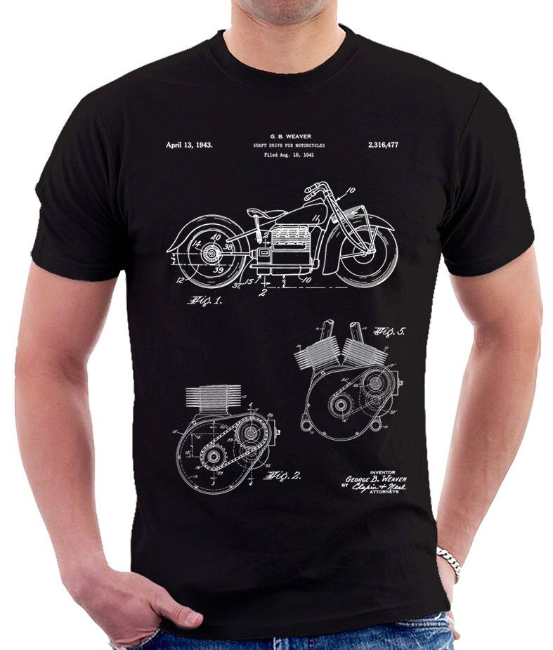 Indian Motorcycle Patent Print T-Shirt