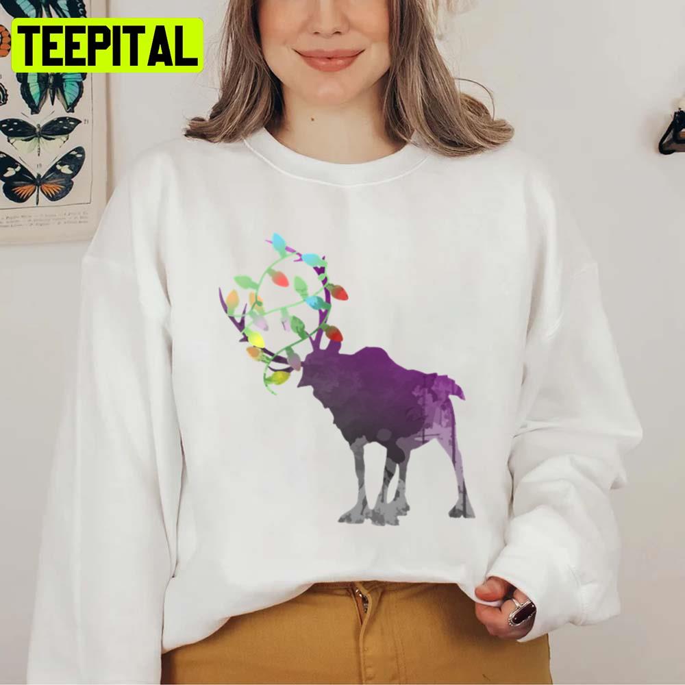Inspired Silhouette Christmas Reindeer Unisex Sweatshirt