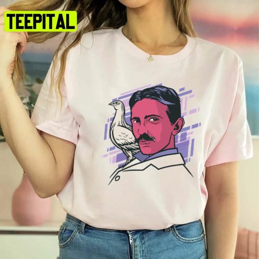 Inventor With A Pigeon Nikola Tesla Unisex Sweatshirt