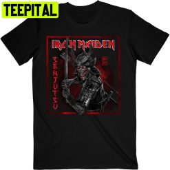 Iron Maiden Senjutsu Cover Distressed Red Trending Unisex Shirt