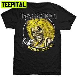 Iron Maiden World Tour 81 Killers Steve Harris Trending Unisex Shirt