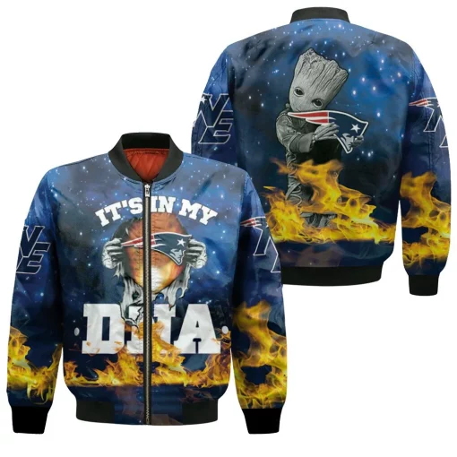 It My New England Patriots Dna Groot 3d Jersey Bomber Jacket