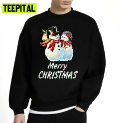 It’s Snow Time Snowman Family Merry Christmas Unisex Sweatshirt